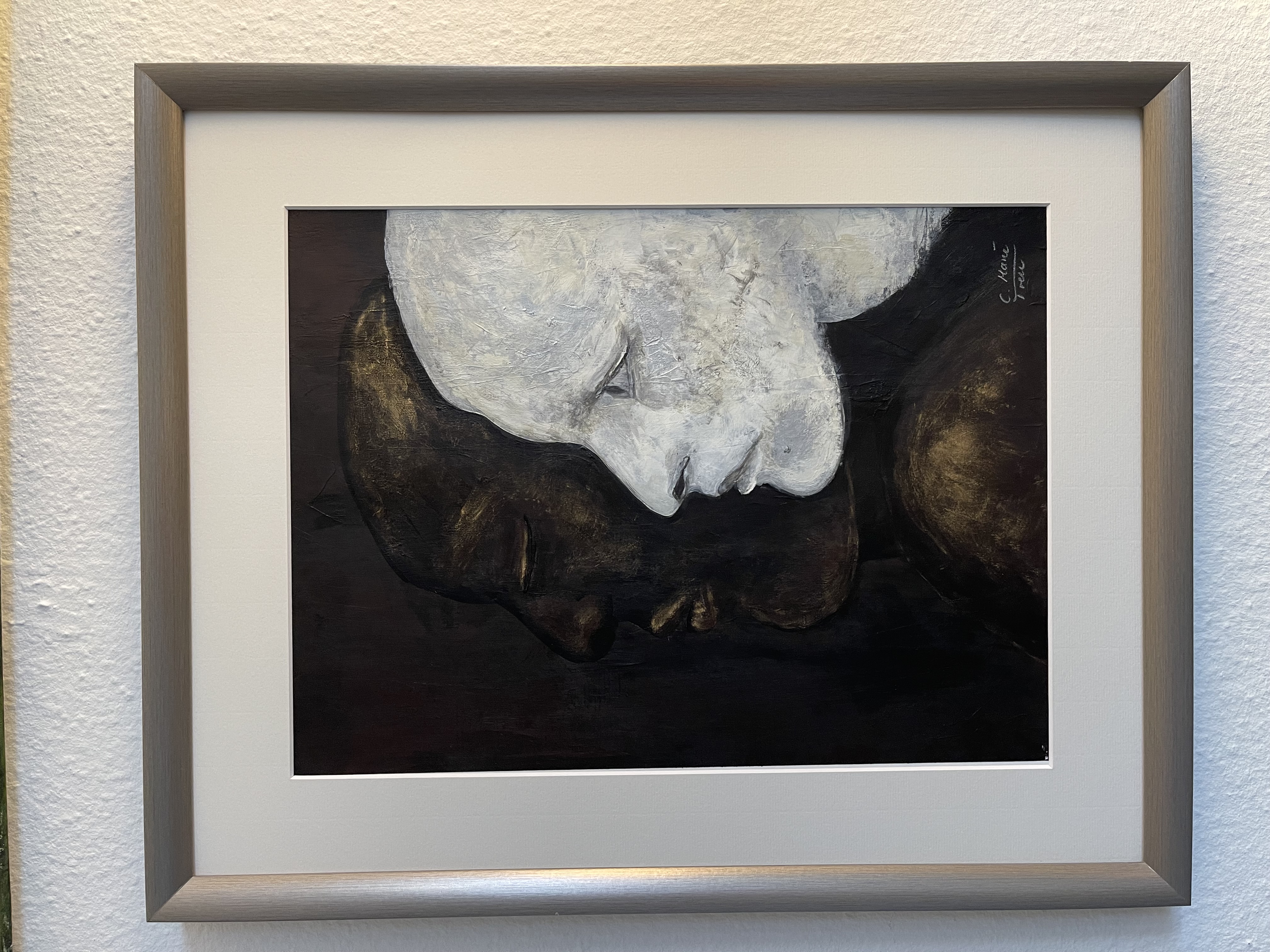 Zwei Köpfe in Acryl 30x40